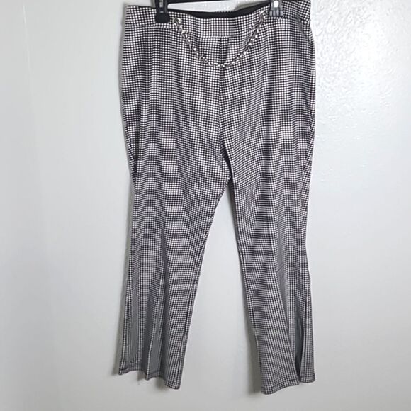 Wild Fable Black & White Check Pants, Grommets & Silver Chain at Waist Sz XXL - Picture 1 of 8